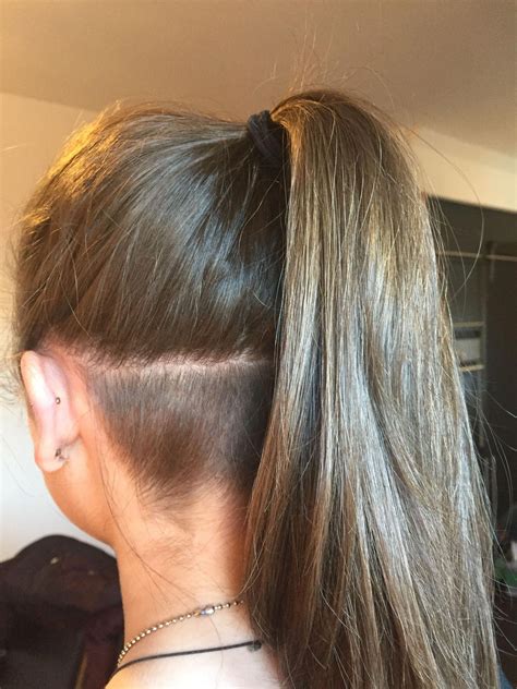 brown hair undercut